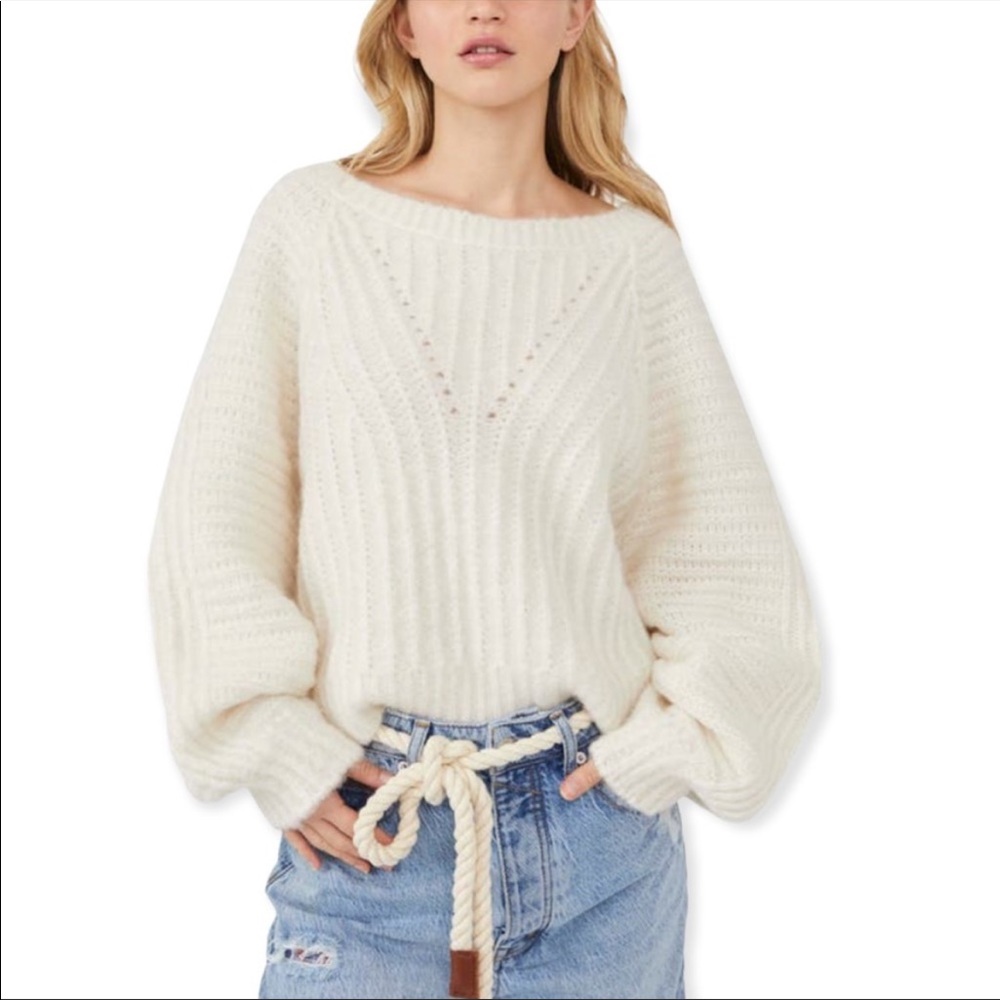 Free People Ivory Carter Pullover